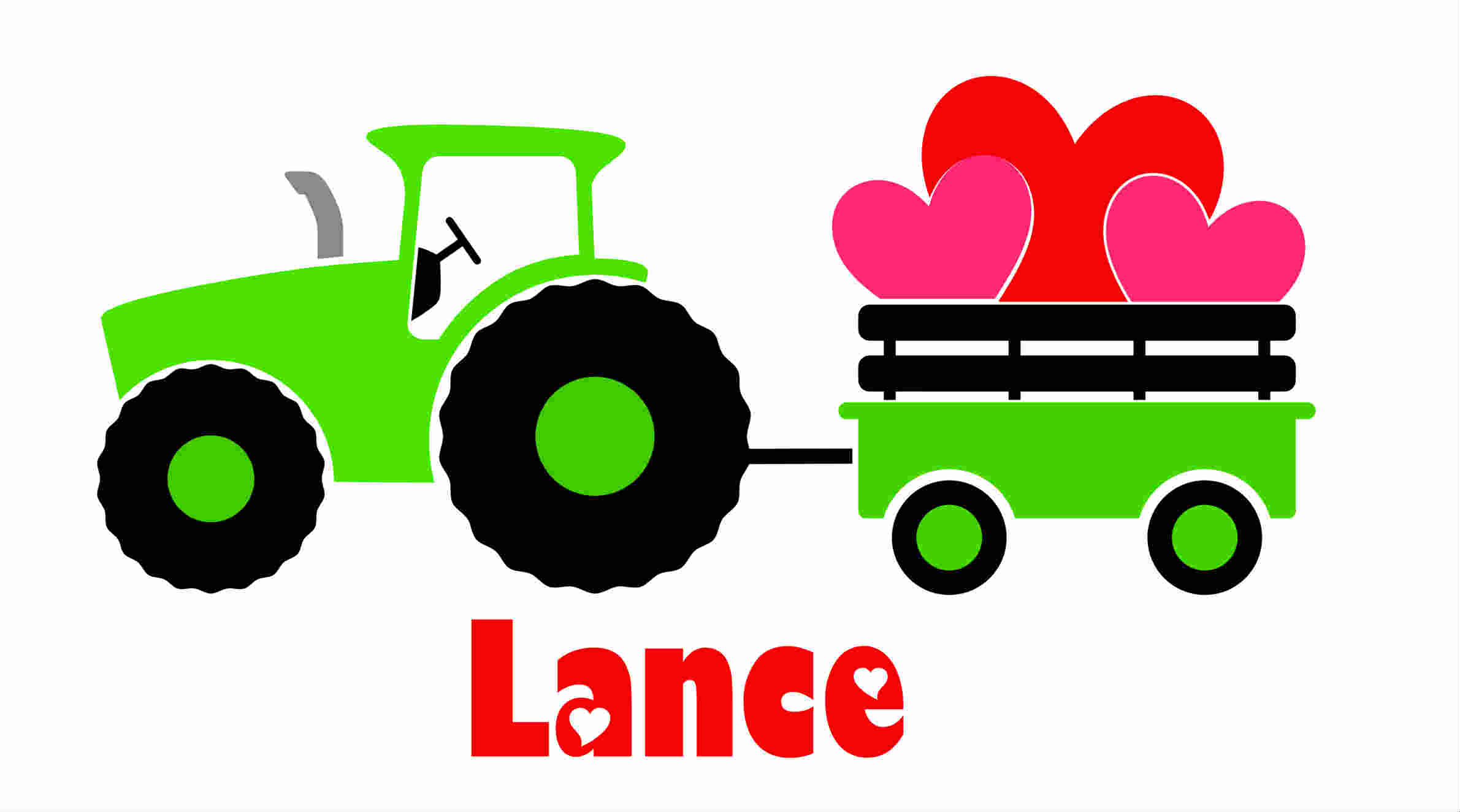 tractor valentines design