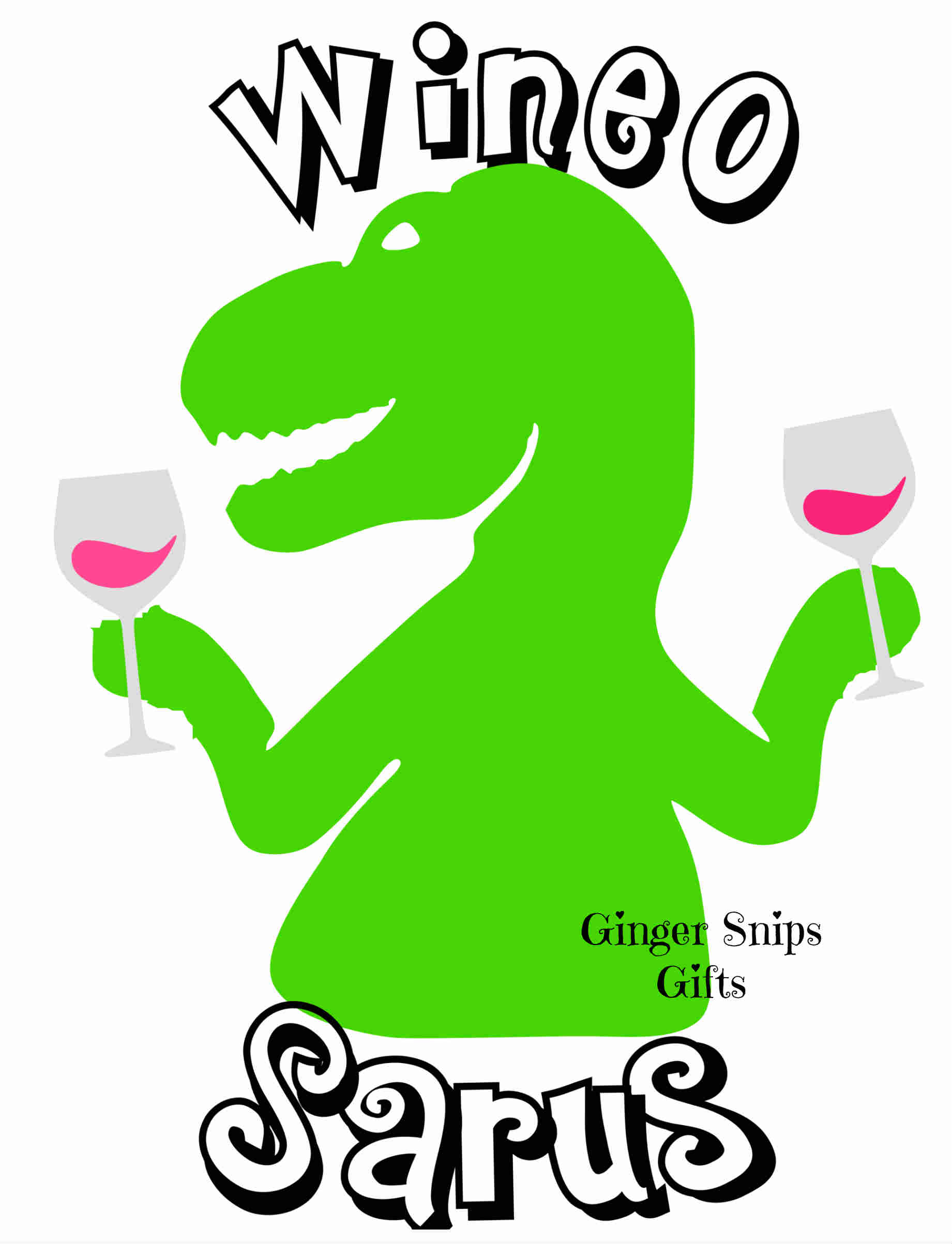 dinosaur with wine glasses